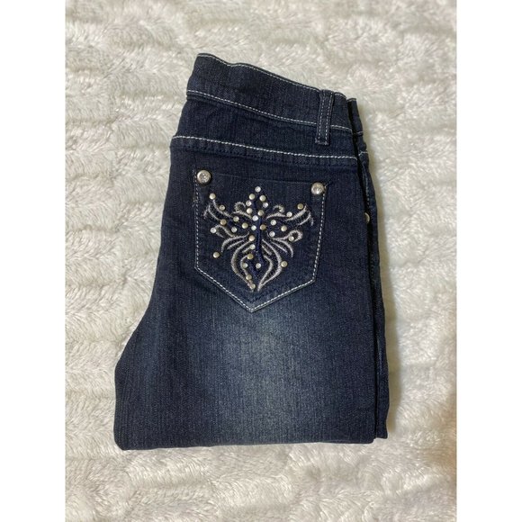 No Fuze Womens Skinny Sz 3 / 4 Blue Denim Jeans (26x31 Msrd) - Picture 2 of 11